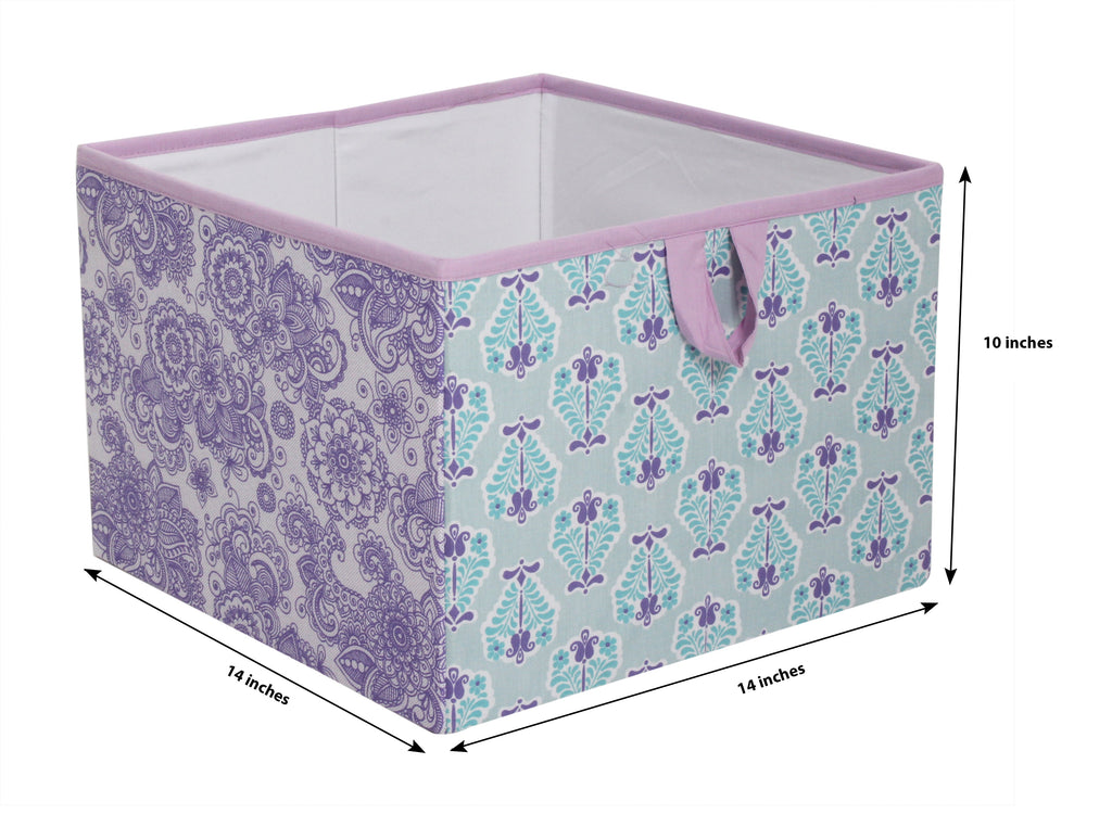 Bacati - Paisley Isabella Girls Nursery Kids Storage Items, Purple/Lilac/Aqua - Bacati - Nursery/Kids Storage - Bacati