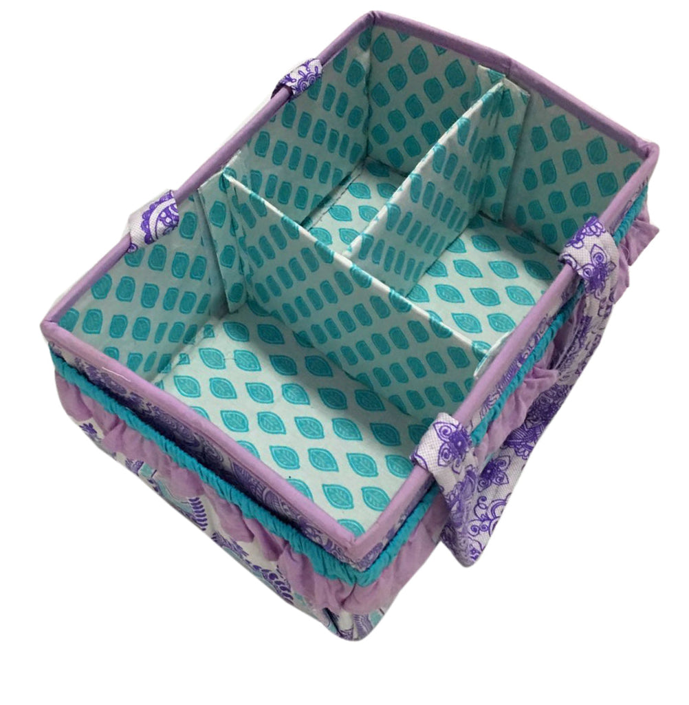 Bacati - Paisley Isabella Girls Nursery Kids Storage Items, Purple/Lilac/Aqua - Bacati - Nursery/Kids Storage - Bacati