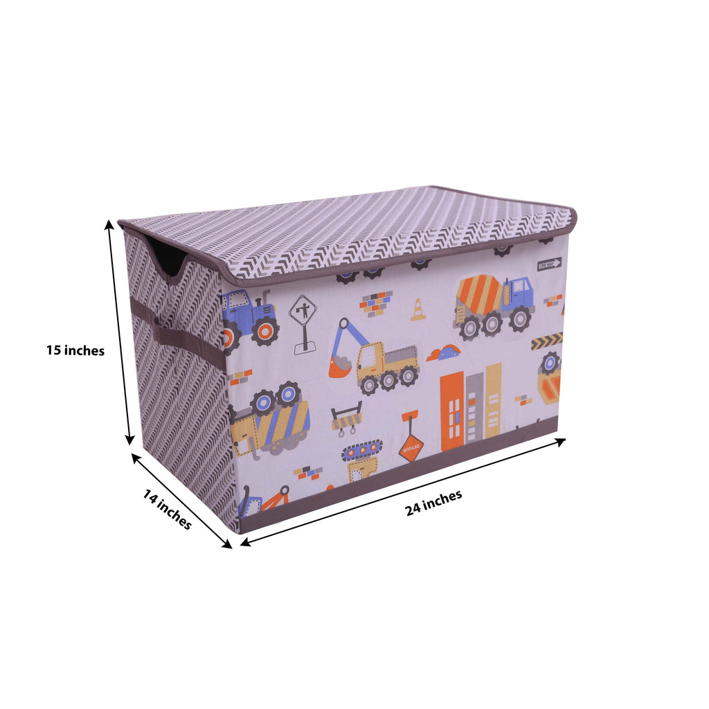 Bacati - Construction, Boys Nursery Kids Storage. Yellow/Orange/Grey/Blue - Bacati - Nursery/Kids Storage - Bacati