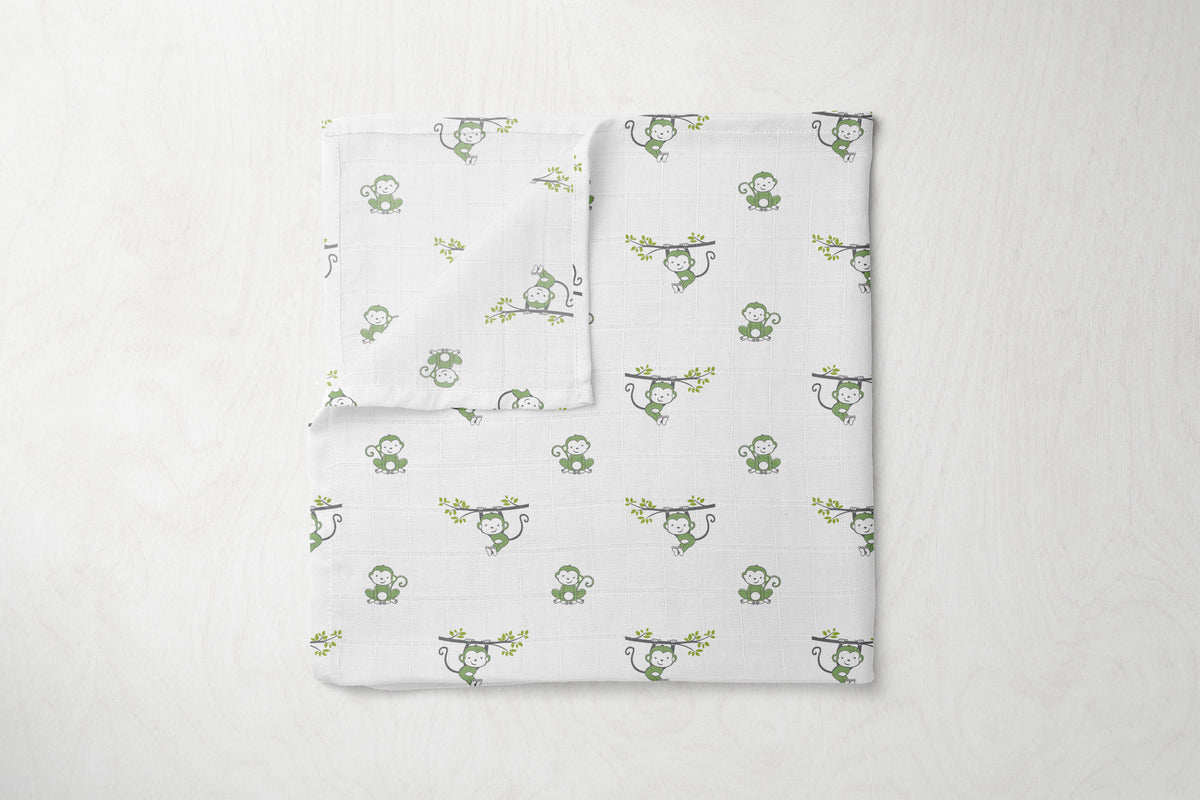 Monkey sales swaddle blanket