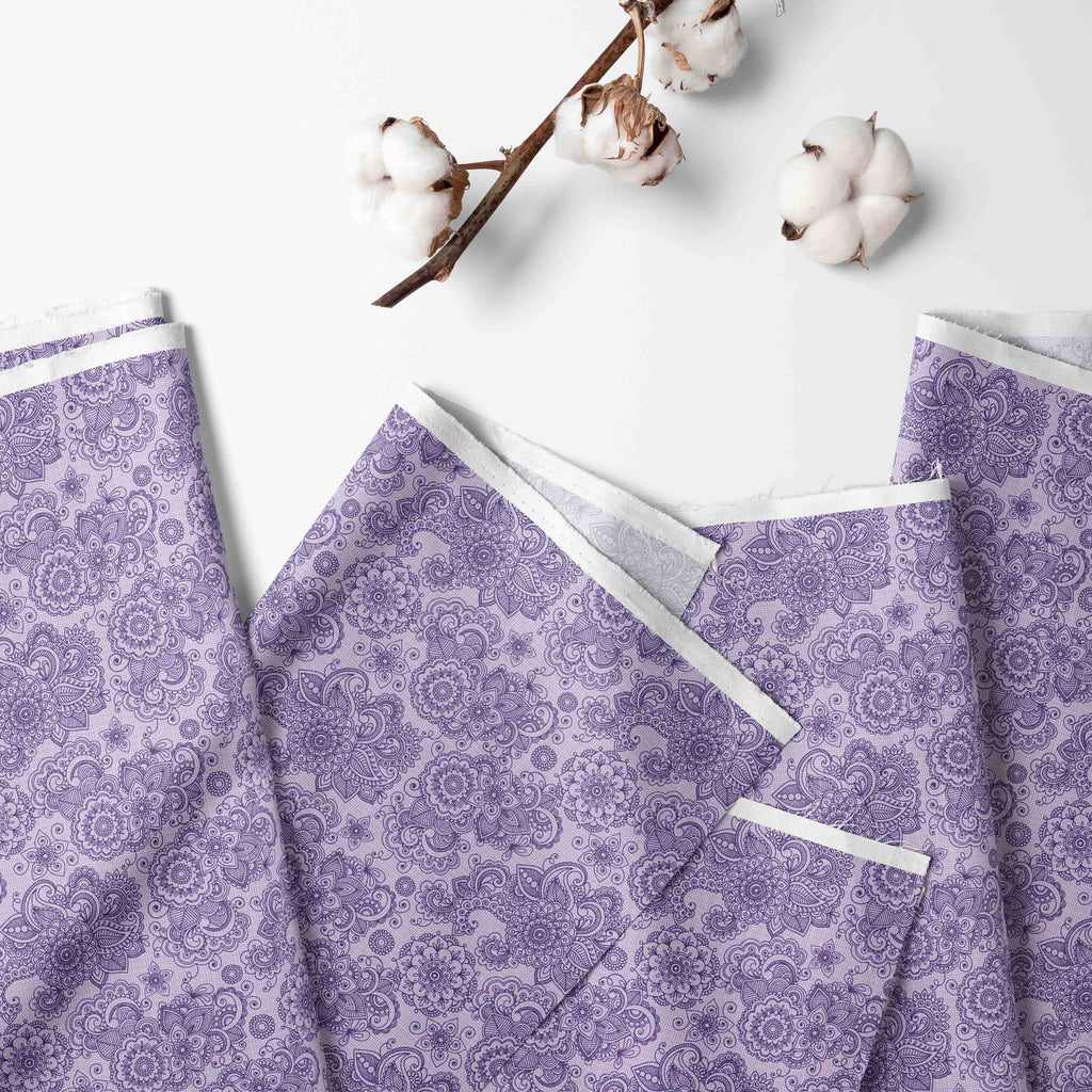 Bacati - Girls 4 pc Toddler Bedding/3 pc Sheet Set 100% Cotton Percale, Paisley Isabella, Purple/Lilac/Aqua - Bacati - 4 pc Toddler Bedding Set - Bacati