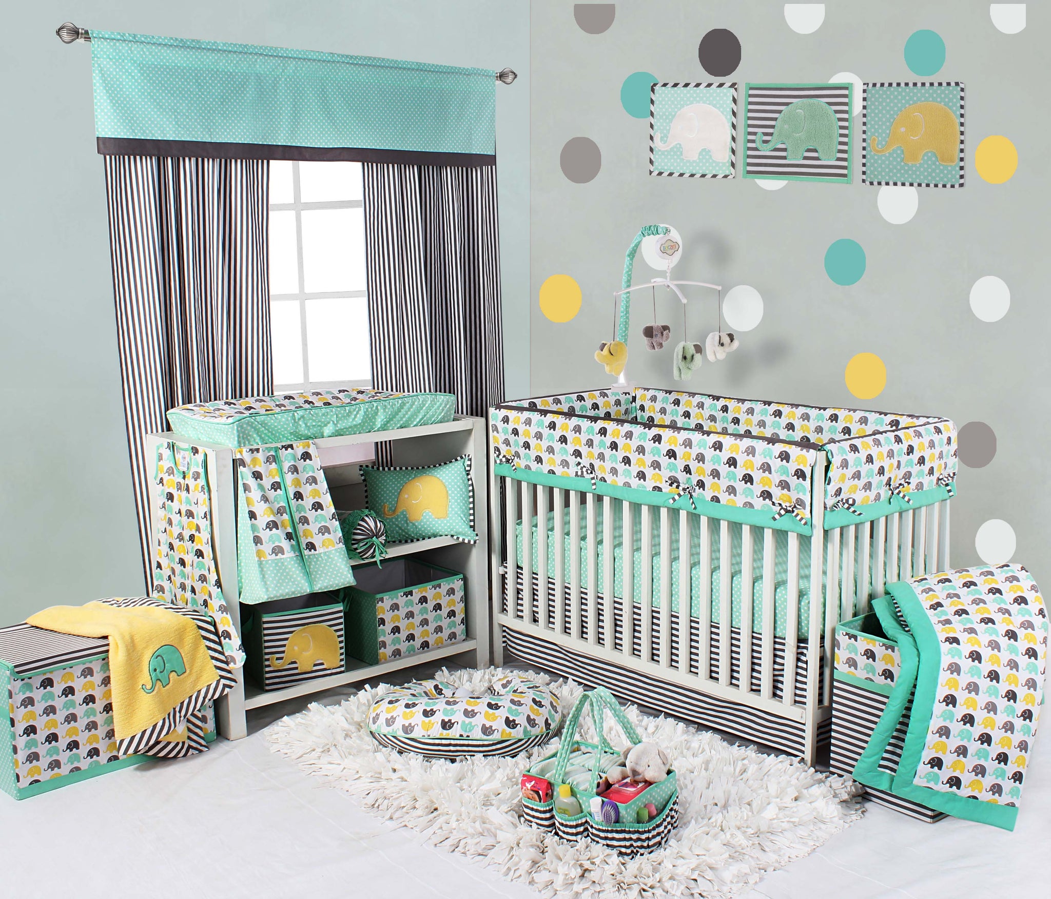 Turquoise Crib Bedding For Boy Teal And Gray Baby Bedding On Sale