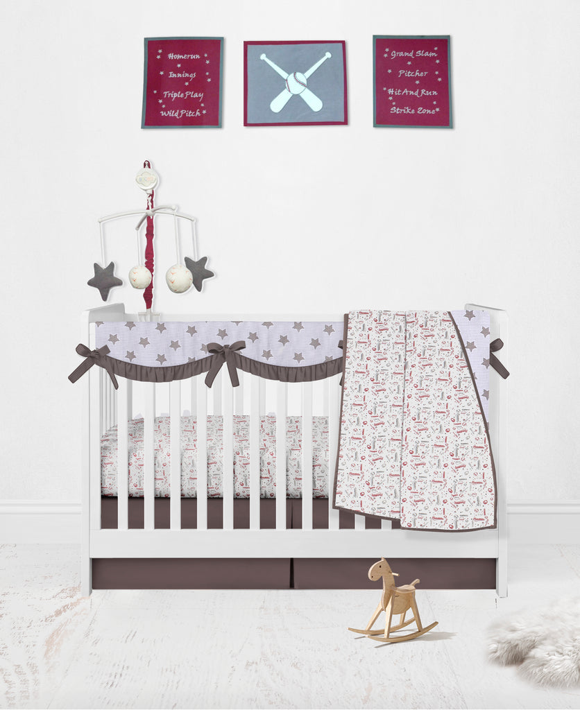 Bacati Baseball Muslin Bedding