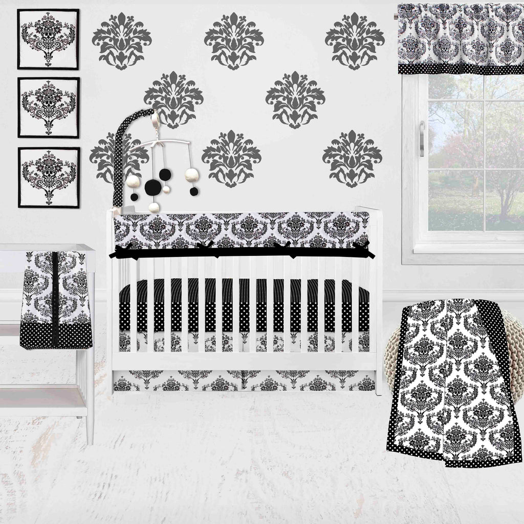 Neutral Classic Damask Black Grey White