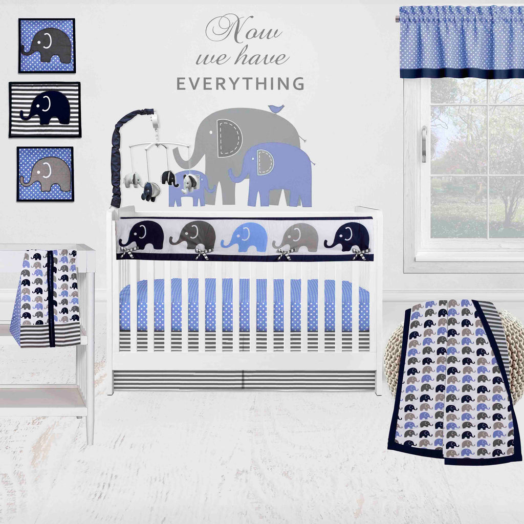 Elephants Blue/Grey