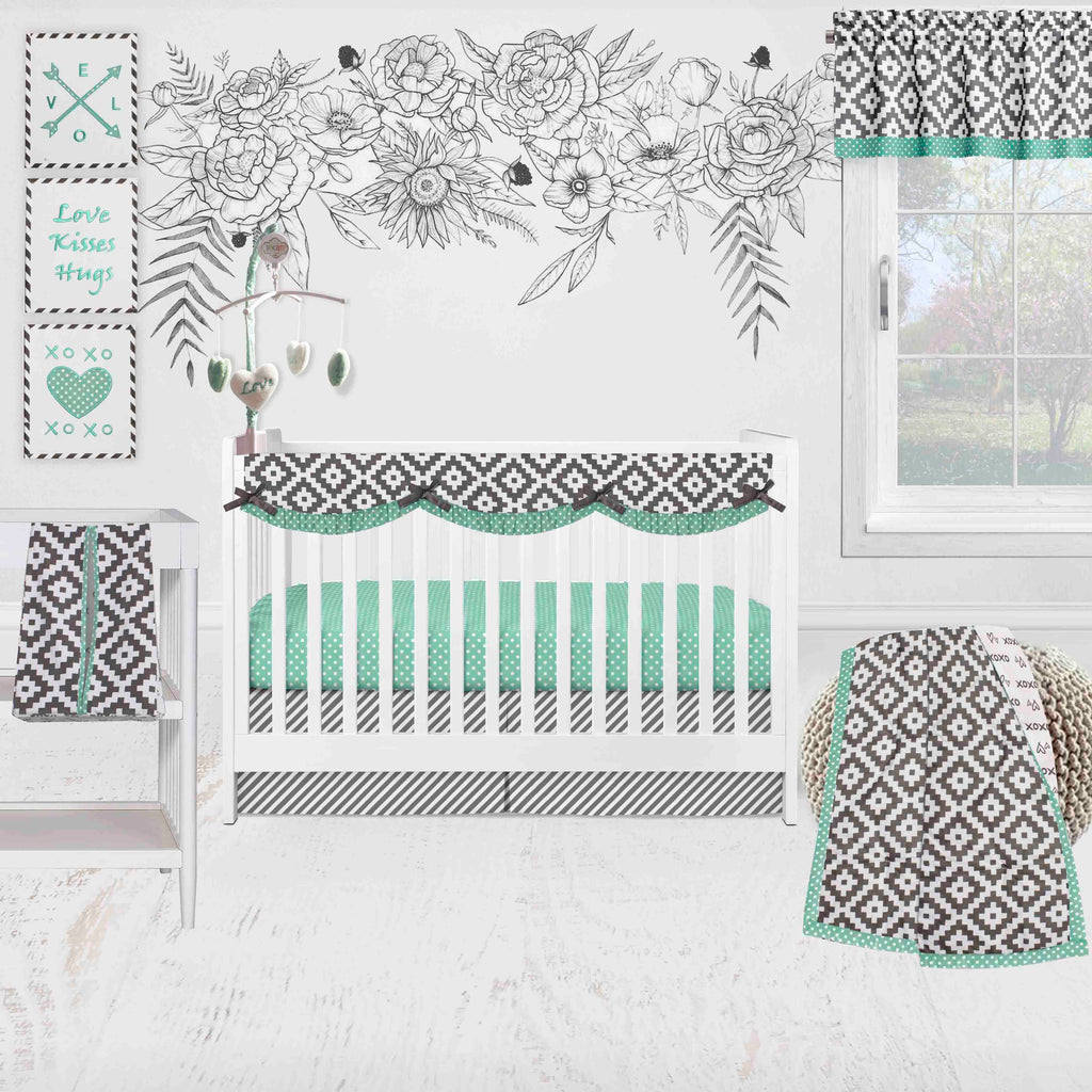 Love Aztec Diamonds Grey Mint Neutral