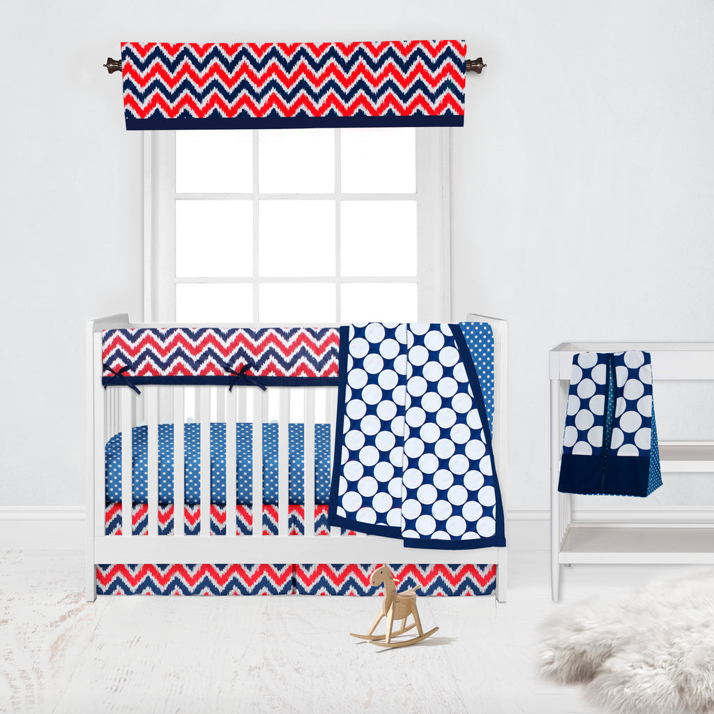 Mix N Match Ikat Chevron/Dots, Navy/Red