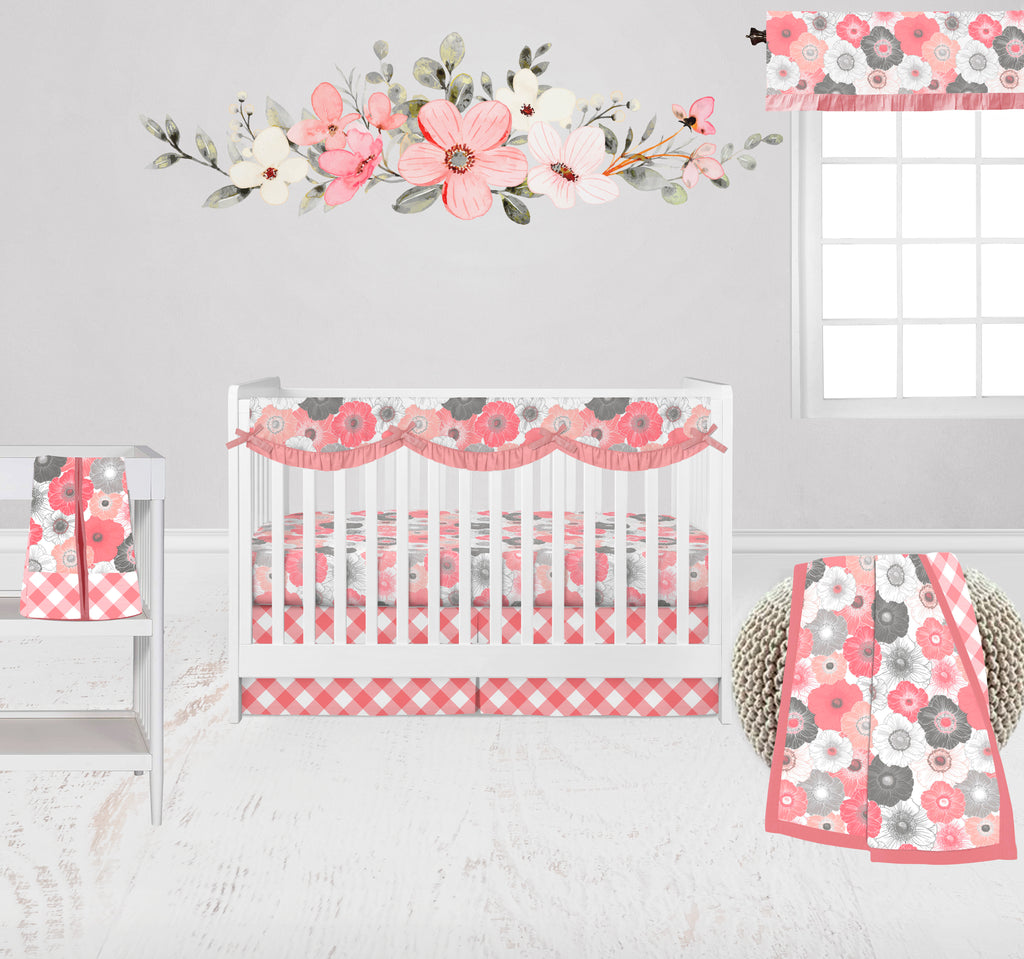 6-Piece Crib Bedding Set with Crib Rail Guard