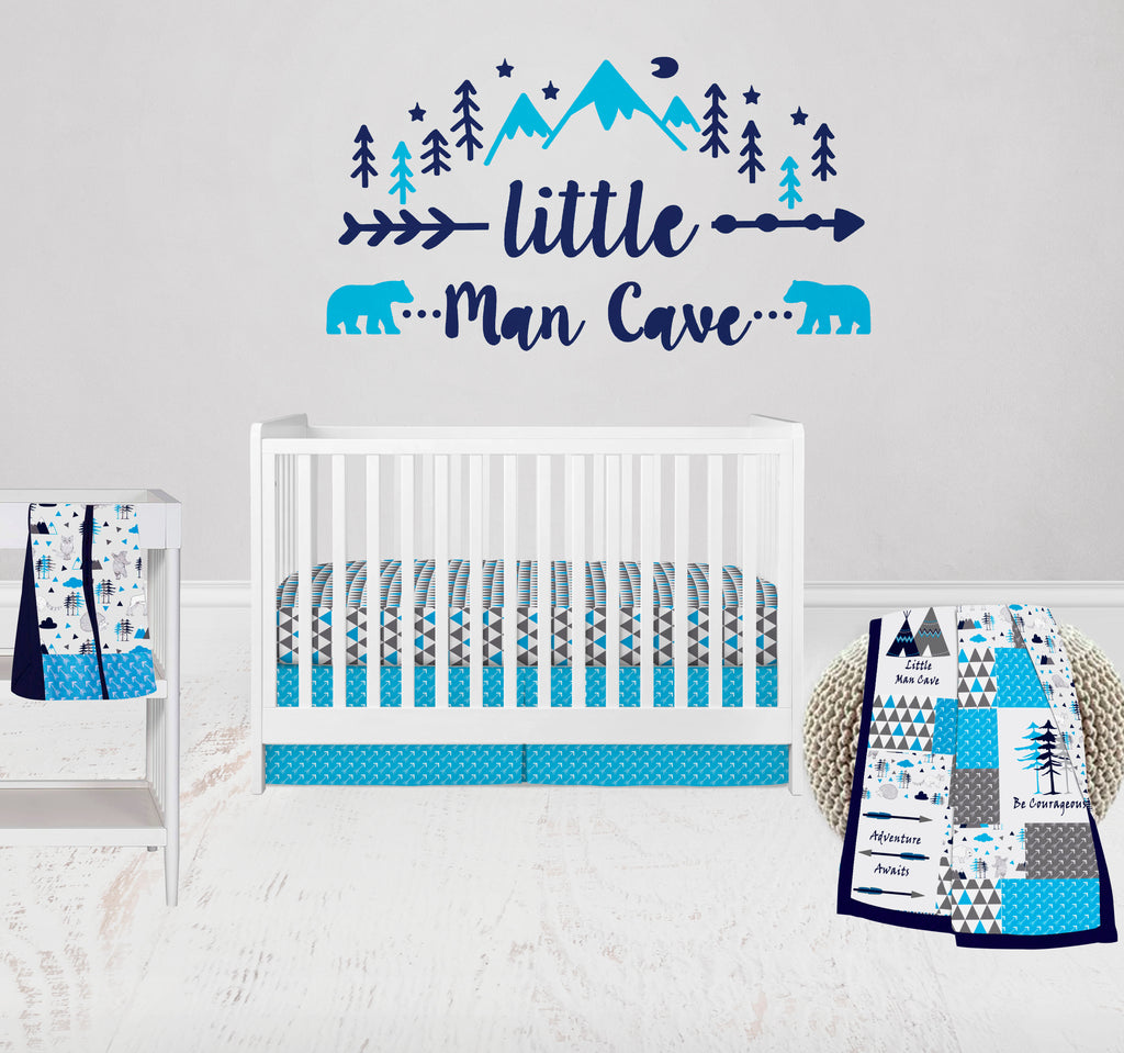 4 Piece Crib Bedding Set with Diaper Caddy