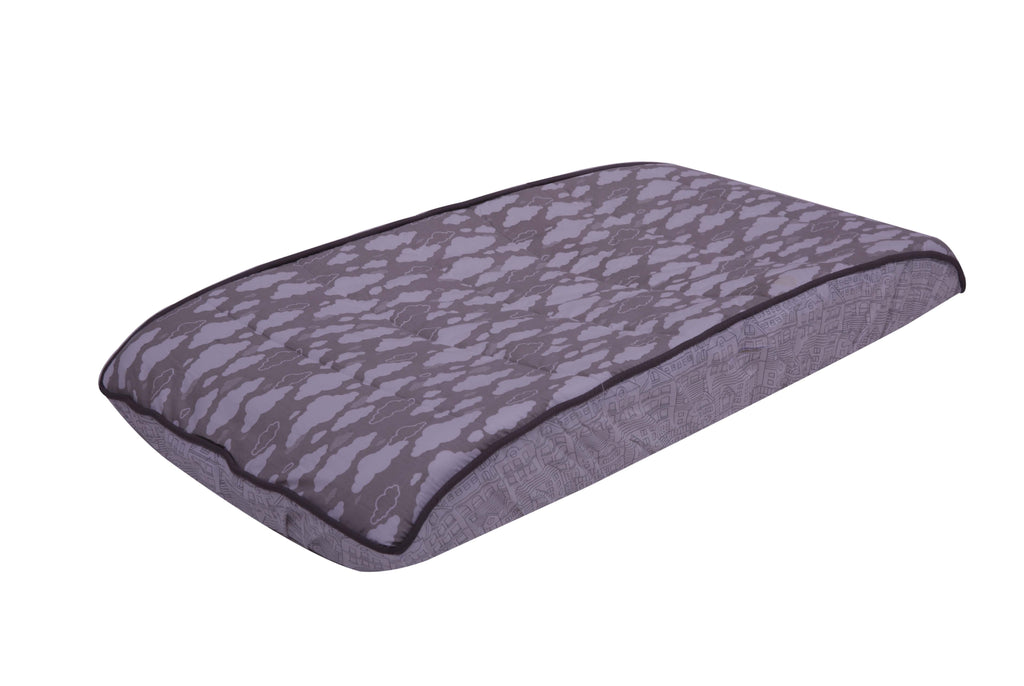 Clouds in the City White/Grey Neutral Quilted Changing Pad Cover - Bacati - Changing pad cover - Bacati