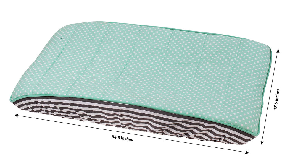 Elephants Mint/Yellow/Grey Quilted Changing Pad Cover - Bacati - Changing pad cover - Bacati