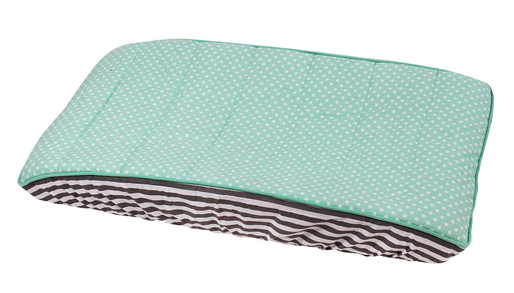 Elephants Mint/Yellow/Grey Quilted Changing Pad Cover - Bacati - Changing pad cover - Bacati