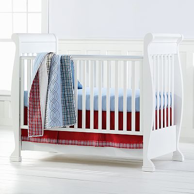 Plaids and Stripes Blue/Navy/Red/Beige Boys Crib Bedding Set - Bacati - Crib Bedding Set - Bacati