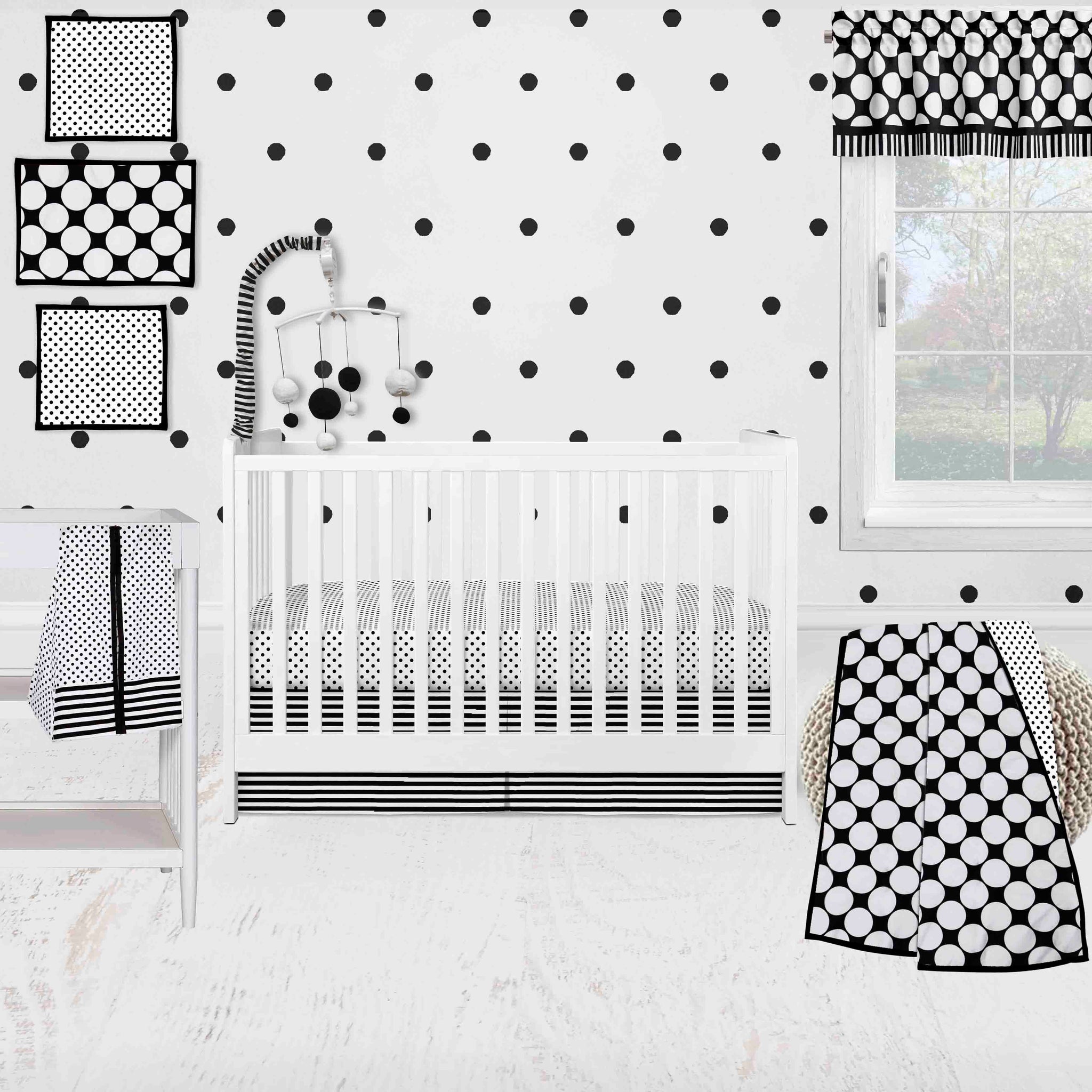 Black and white polka dot crib bedding outlet