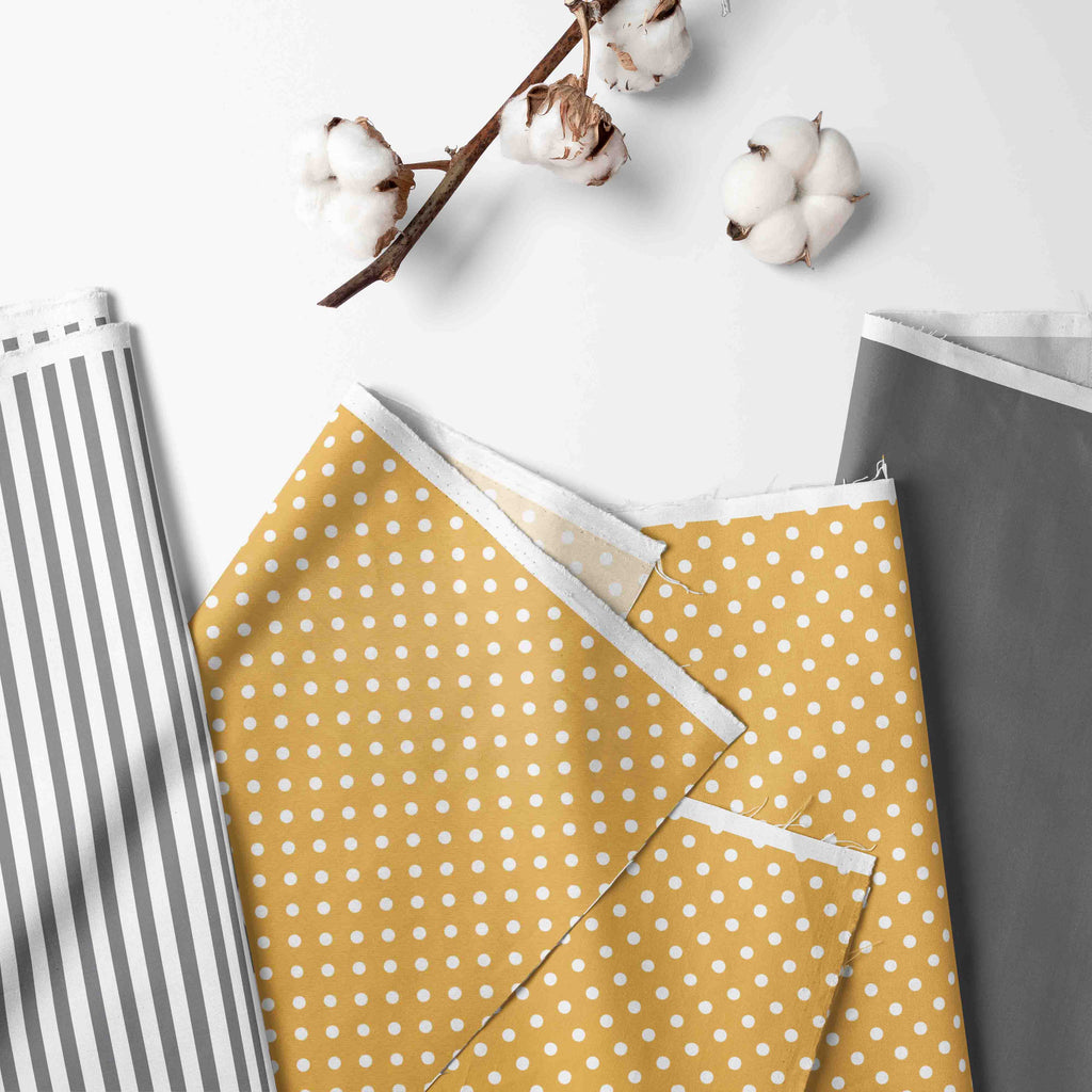 Bacati - Dots/Stripes Grey/Yellow Pin Dots Neutral Quilted Changing Pad Cover - Bacati