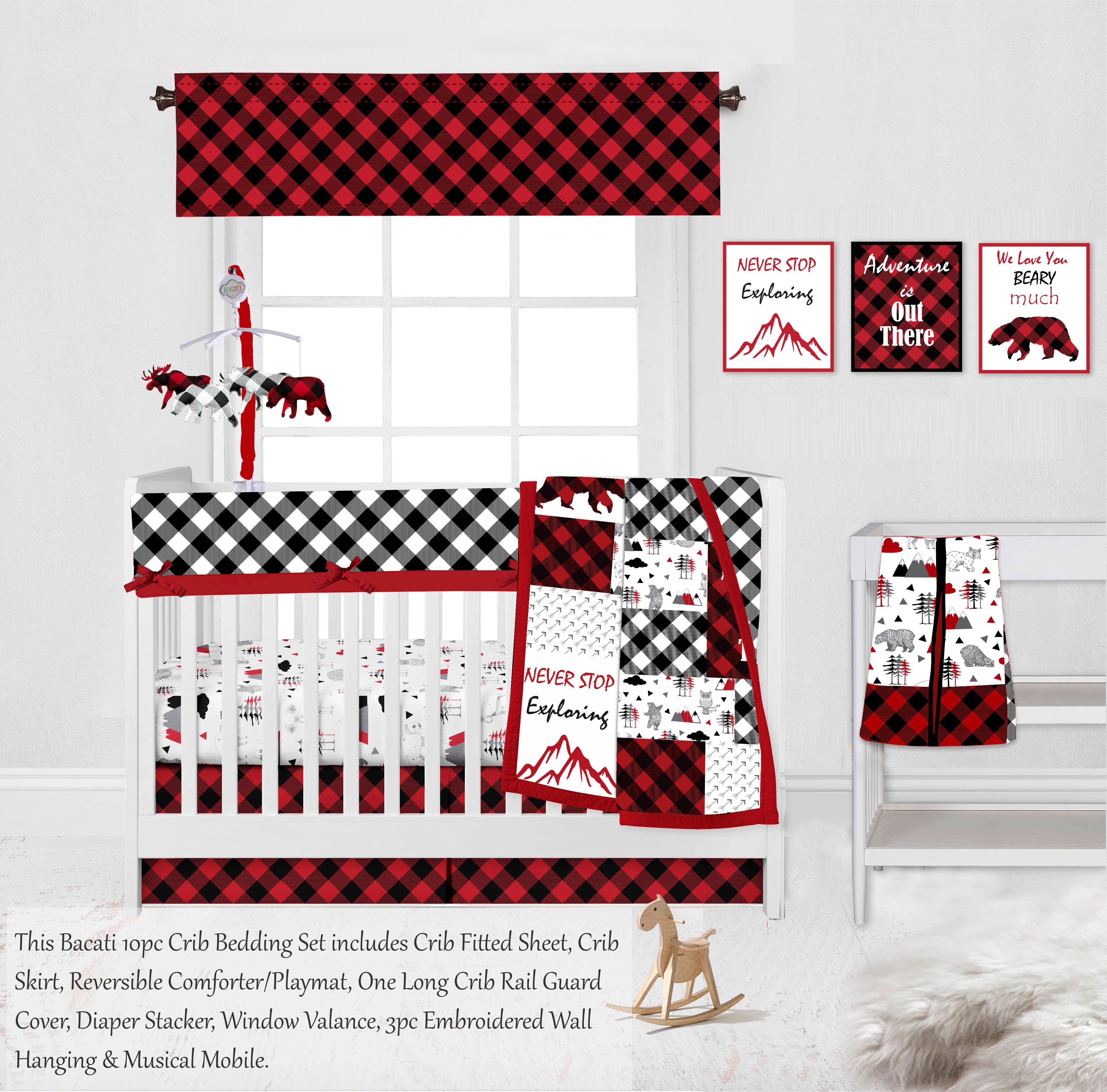 Crib Quilt Red And Black Crib Bedding Red And Black Plaid Crib