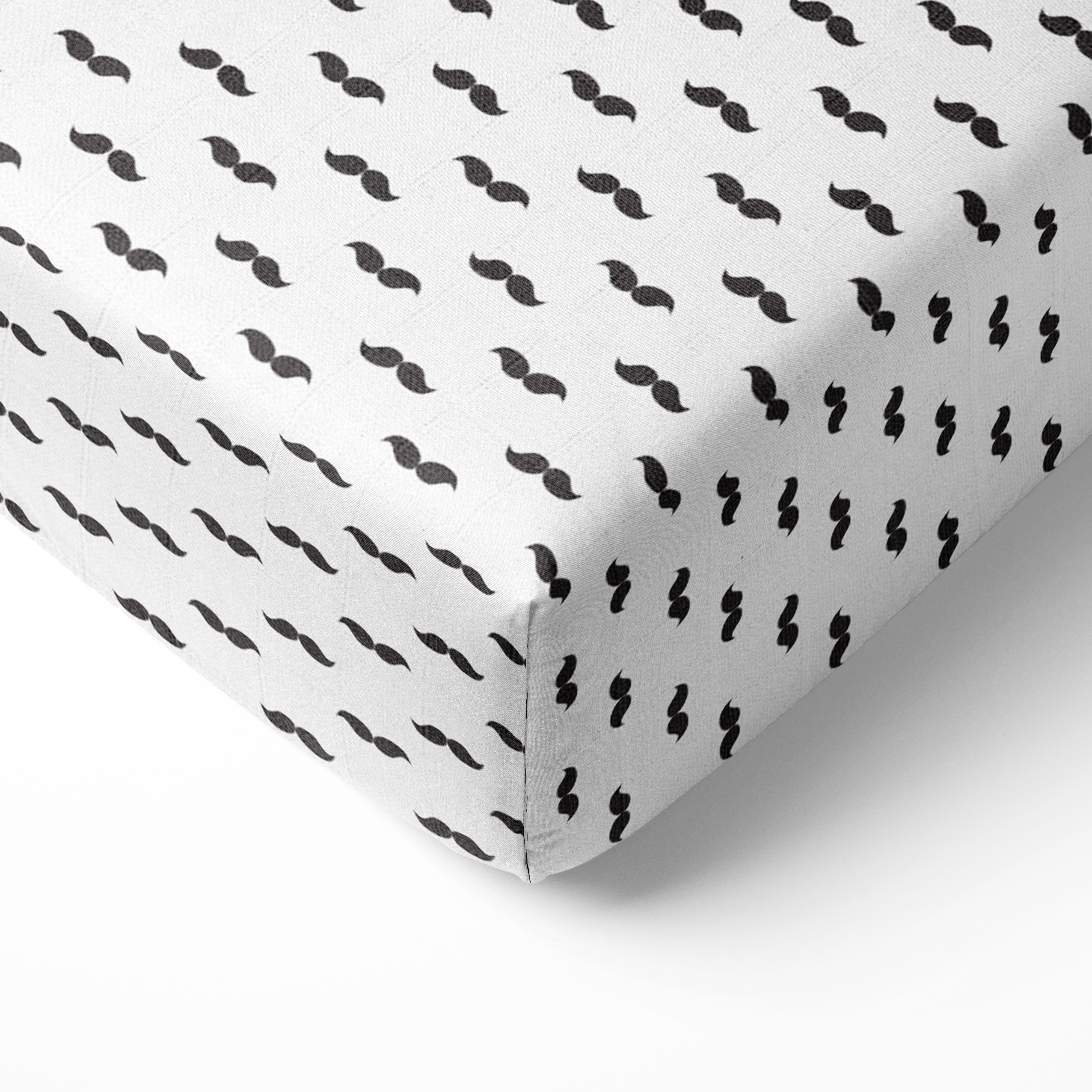 Bacati Crib or Toddler Bed Fitted Sheet 100% Cotton Muslin, Aztec Mu