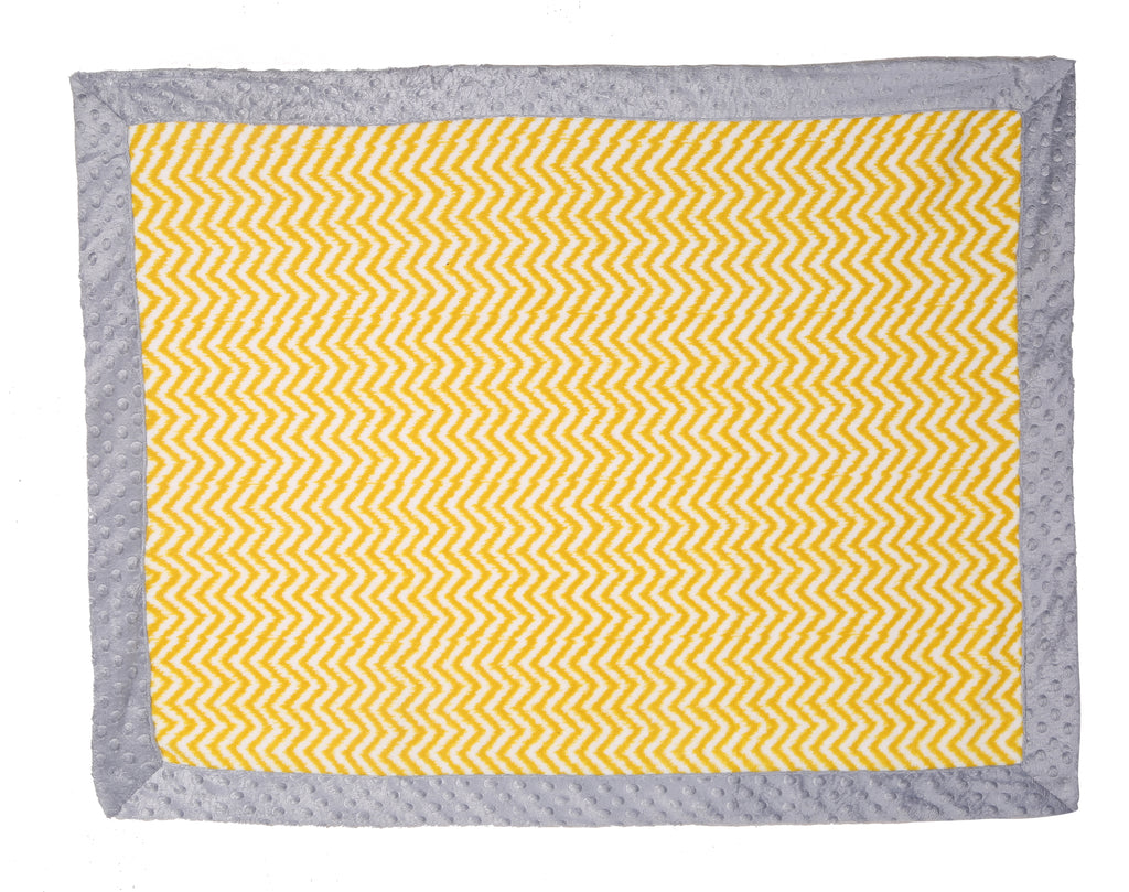 Embroidered Plush Blanket, Elephants Mint/Yellow/Grey with Multiple Options - Bacati - Embroidered Plush Blanket - Bacati