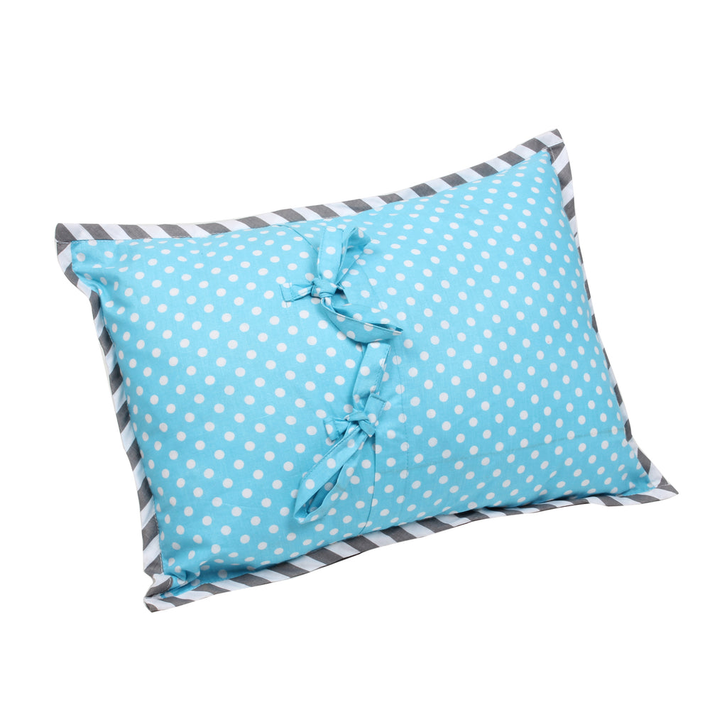 Bacati - Decorative Pillow, Elephants Aqua/Lime/Grey - Bacati - Dec Pillow or Rocker Dec Pillow - Bacati