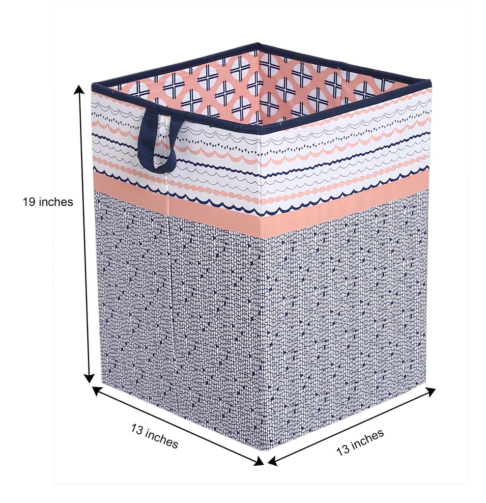 Bacati - Tribal Olivia, Girls Nursery Kids Storage. Coral/Navy - Bacati - Nursery/Kids Storage - Bacati