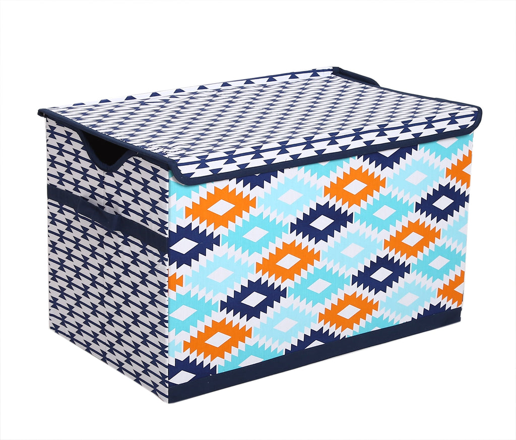 Bacati - Aztec Liam, Boys Nursery Kids Storage. Aqua/Orange/Navy - Bacati - Nursery/Kids Storage - Bacati