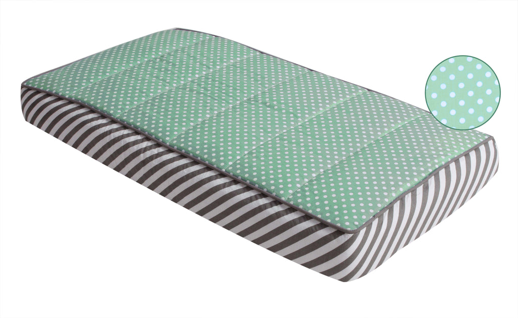 Love Aztec Grey/Mint Neutral Quilted Changing Pad Cover - Bacati - Changing pad cover - Bacati