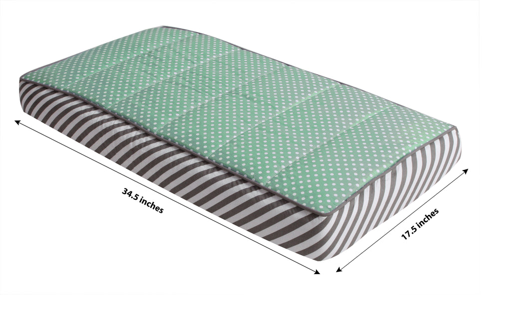 Love Aztec Grey/Mint Neutral Quilted Changing Pad Cover - Bacati - Changing pad cover - Bacati