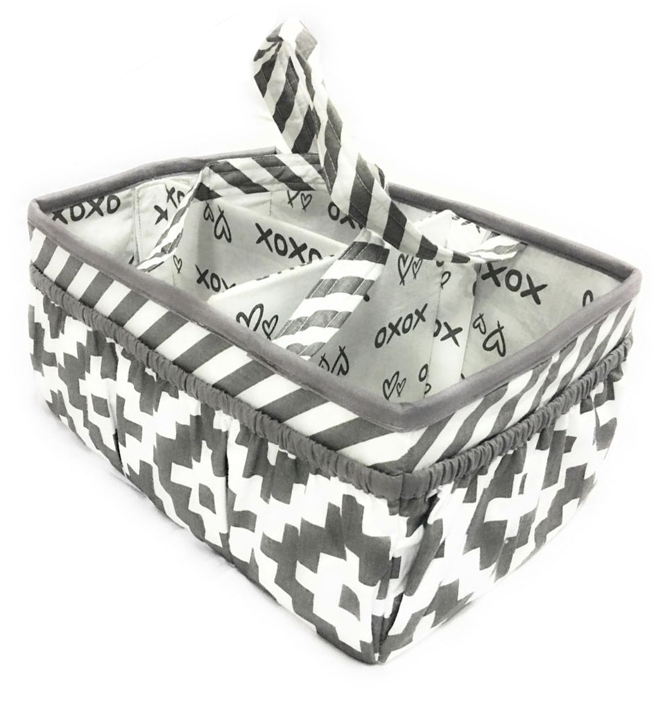 Bacati - Aztec Love Neutral Nursery Kids Storage Items, Grey - Bacati - Nursery/Kids Storage - Bacati