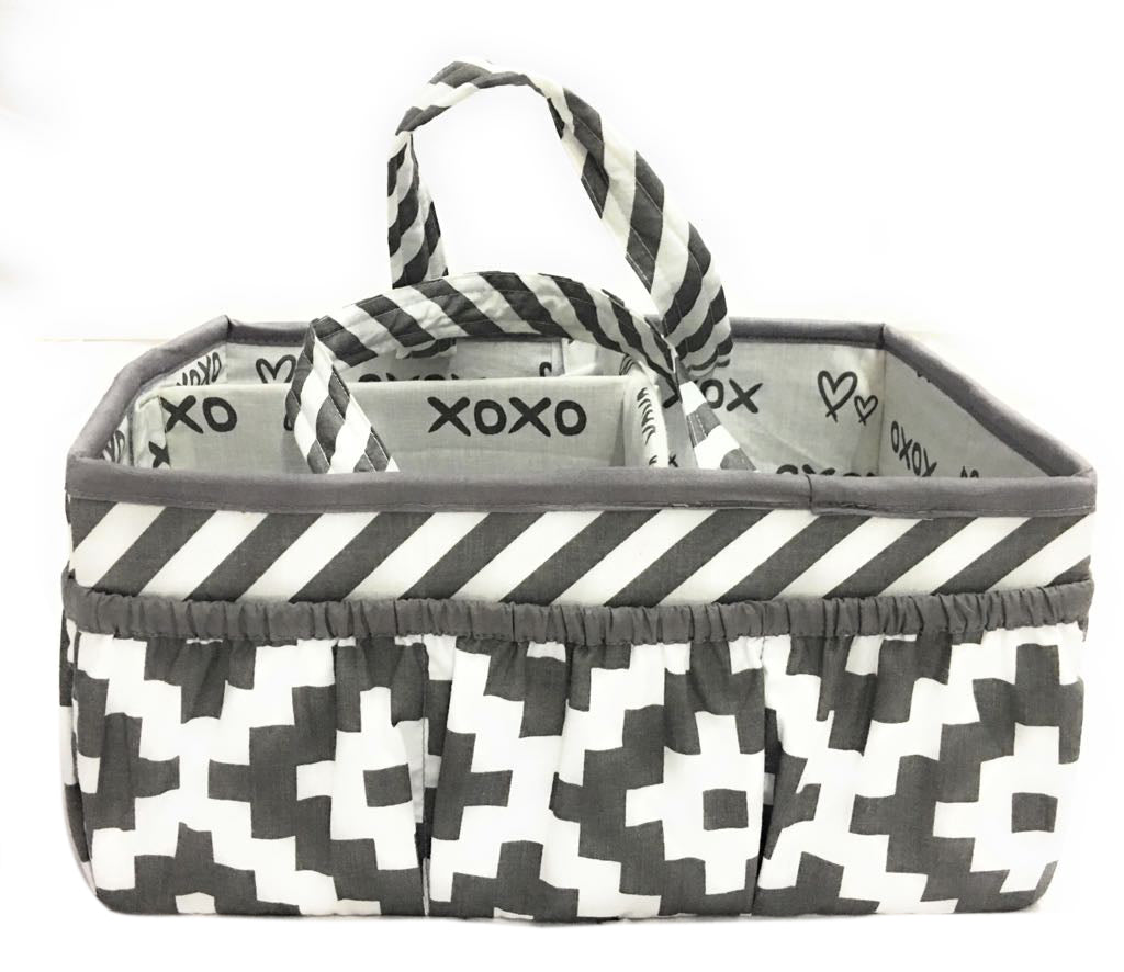 Bacati - Aztec Love Neutral Nursery Kids Storage Items, Grey - Bacati - Nursery/Kids Storage - Bacati