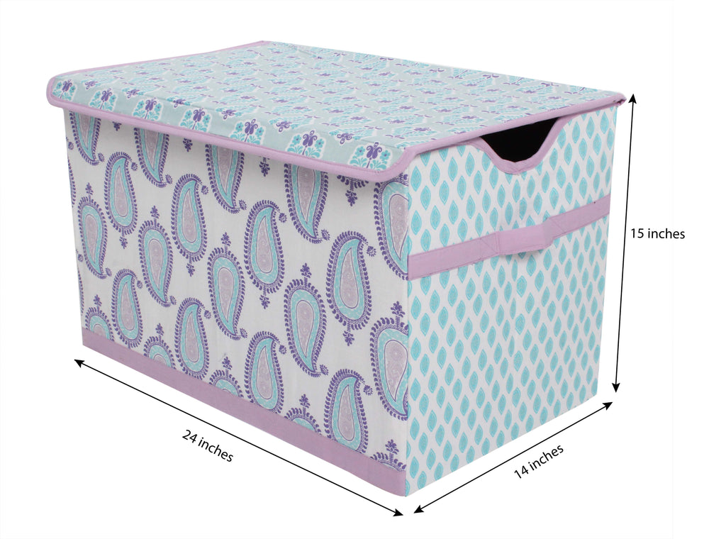 Bacati - Paisley Isabella Girls Nursery Kids Storage Items, Purple/Lilac/Aqua - Bacati - Nursery/Kids Storage - Bacati