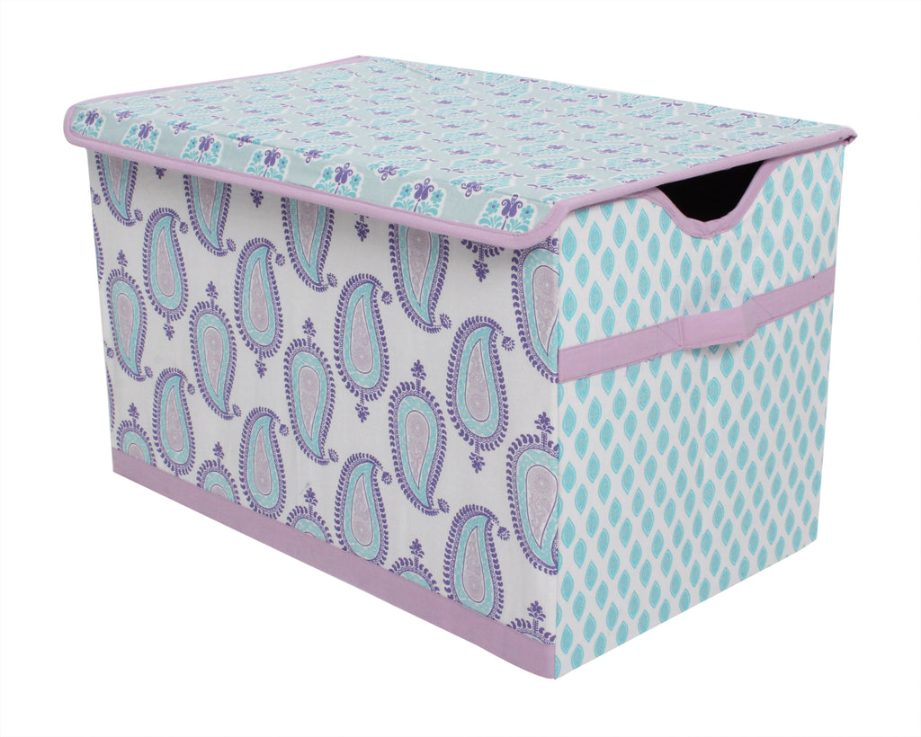 Bacati - Paisley Isabella Girls Nursery Kids Storage Items, Purple/Lilac/Aqua - Bacati - Nursery/Kids Storage - Bacati