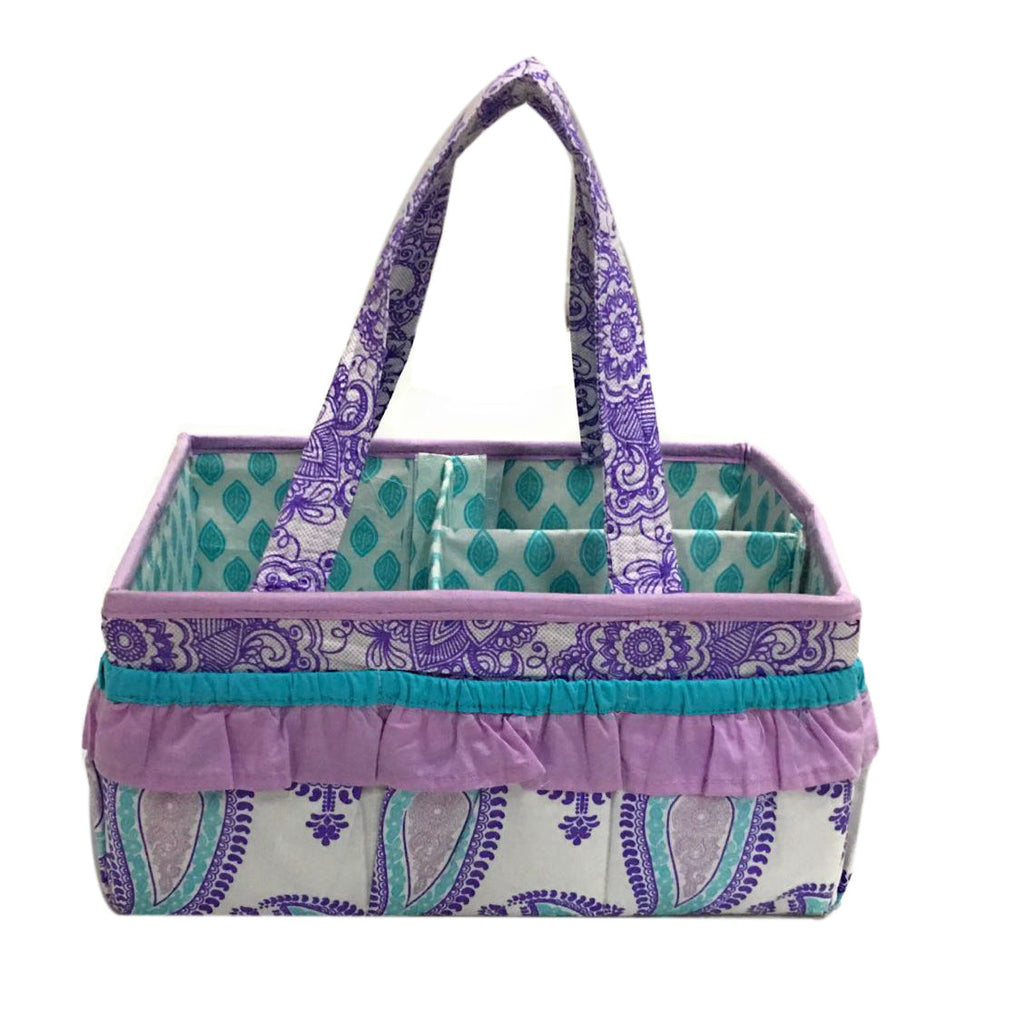 Bacati - Paisley Isabella Girls Nursery Kids Storage Items, Purple/Lilac/Aqua - Bacati - Nursery/Kids Storage - Bacati