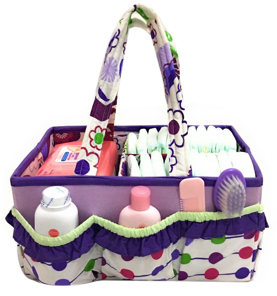 Bacati - Botanical, Girls Nursery Kids Storage. Purple/Lilac/Green/Plum - Bacati - Nursery/Kids Storage - Bacati