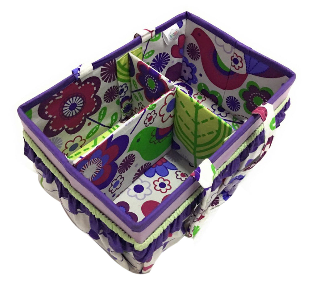 Bacati - Botanical, Girls Nursery Kids Storage. Purple/Lilac/Green/Plum - Bacati - Nursery/Kids Storage - Bacati