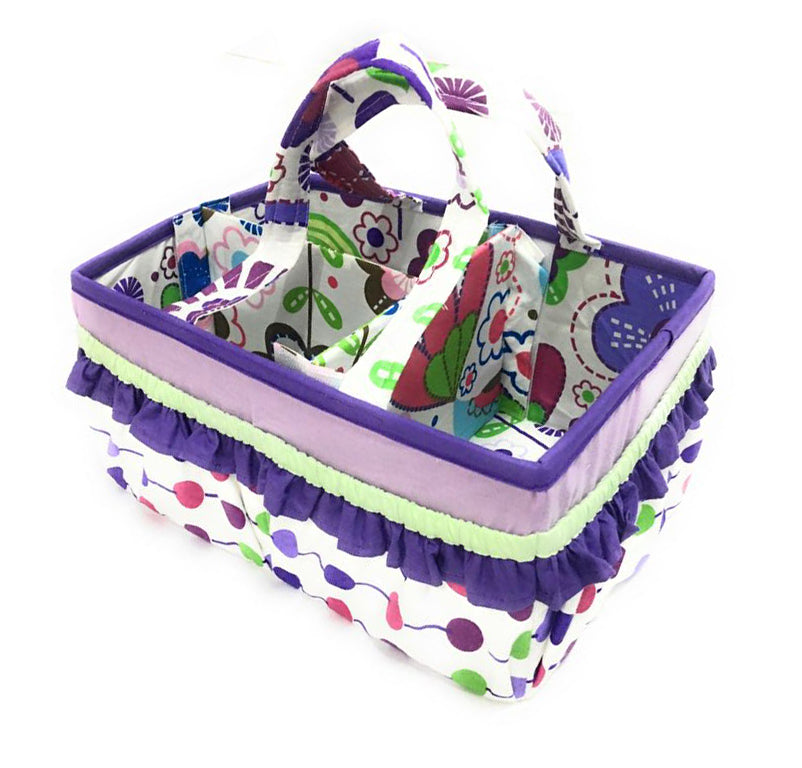 Bacati - Botanical, Girls Nursery Kids Storage. Purple/Lilac/Green/Plum - Bacati - Nursery/Kids Storage - Bacati