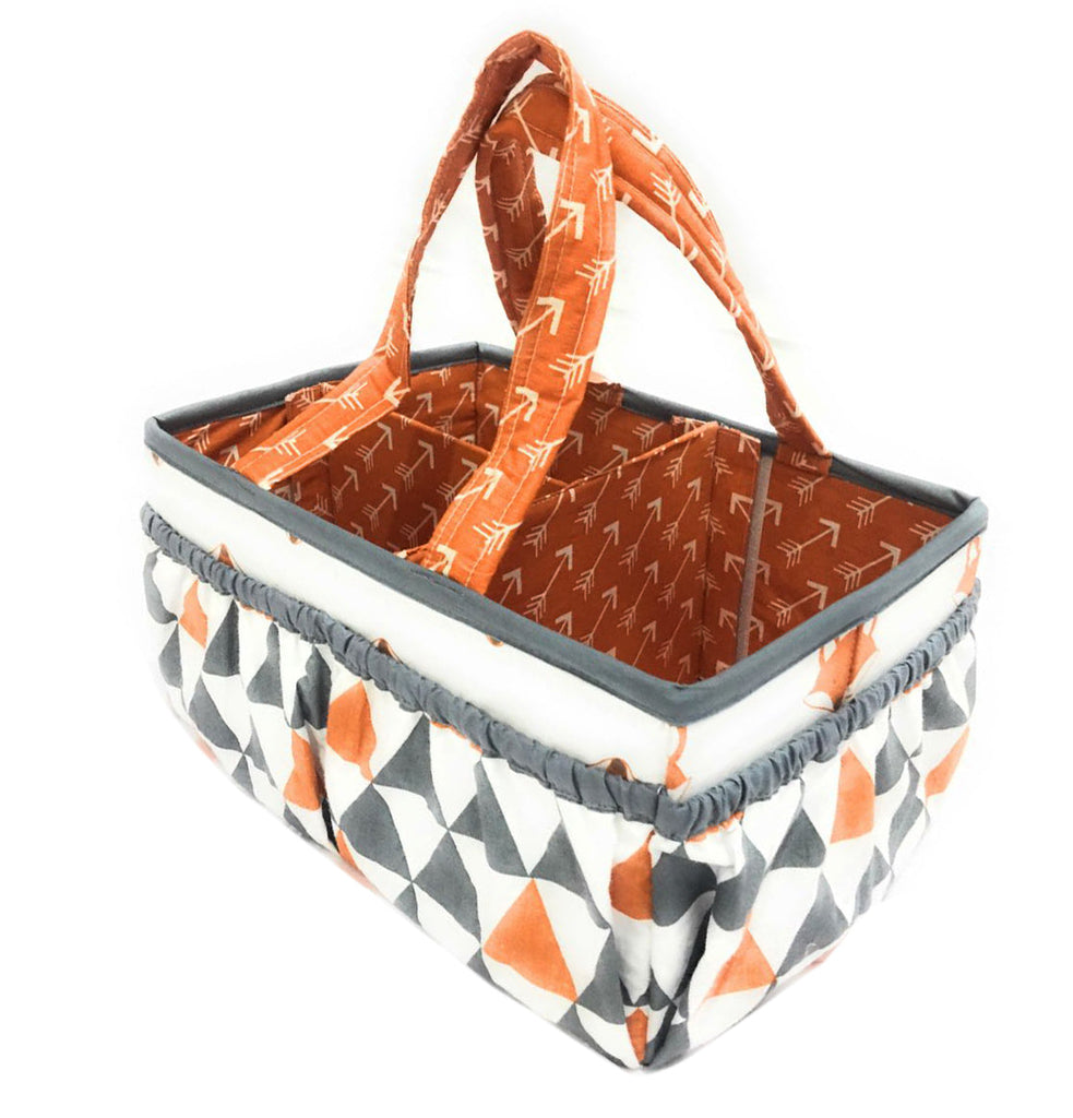 Bacati - Playful Fox Neutral Nursery Kids Storage Items, Orange/Grey - Bacati - Nursery/Kids Storage - Bacati