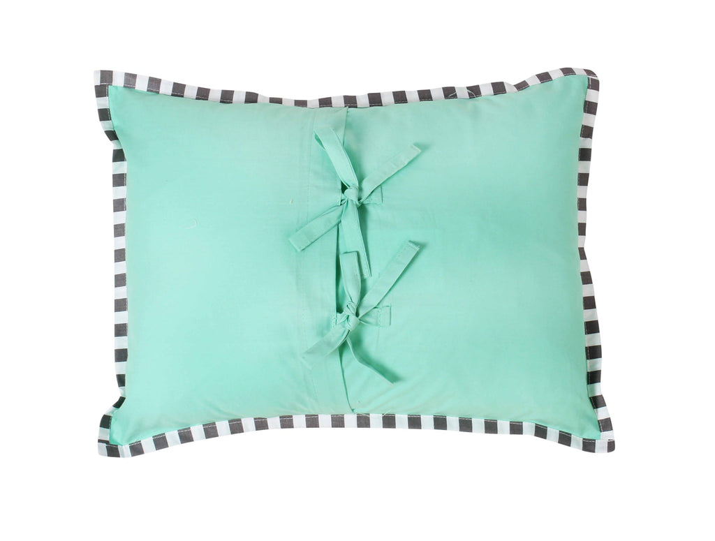 Decorative Pillow, Elephants Mint/Yellow/Grey - Bacati - Dec Pillow or Rocker Dec Pillow - Bacati