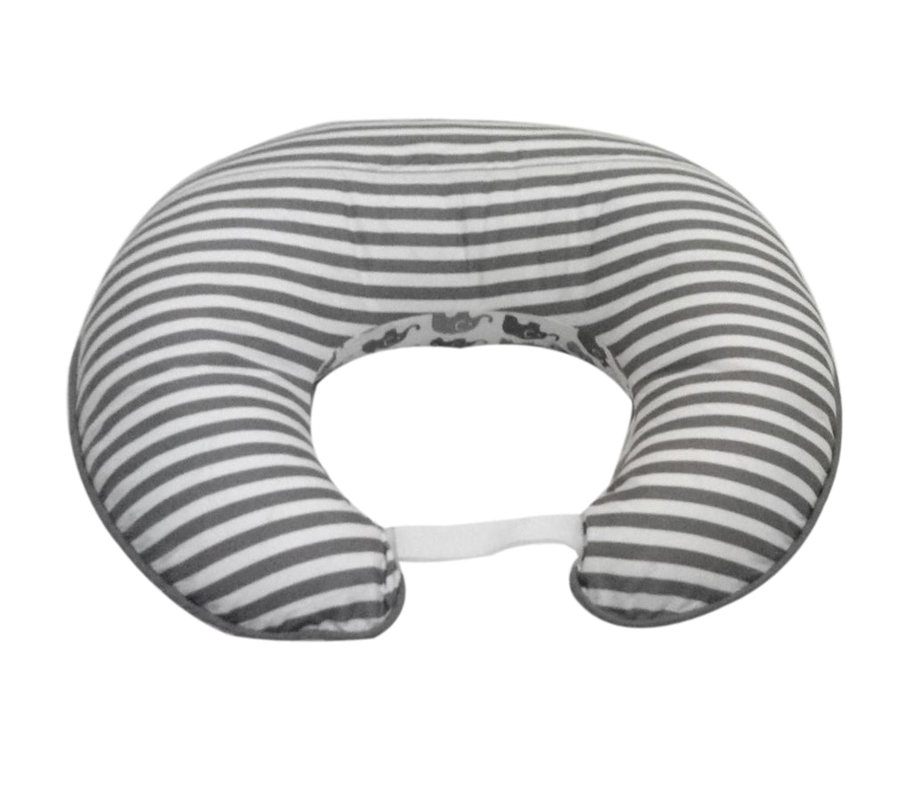 3 pc Nursing/Feeding Pillow Set Elephants White/Grey - Bacati - Nursing Pillow - Bacati