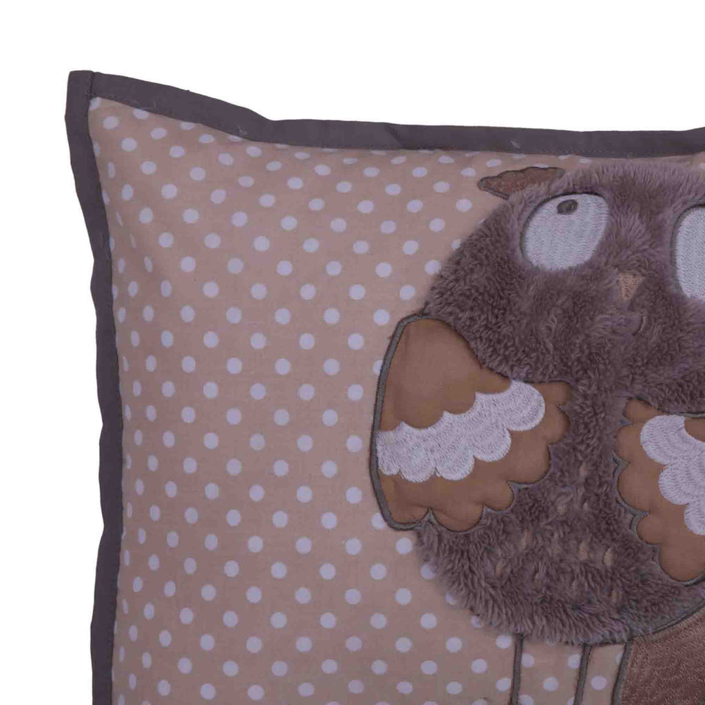Decorative Pillow, Owls in the Woods Beige/Grey - Bacati - Dec Pillow or Rocker Dec Pillow - Bacati