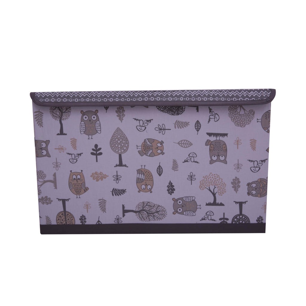 Bacati - Owls in the Woods Neutral Nursery Kids Storage Items, Beige/Grey - Bacati - Nursery/Kids Storage - Bacati