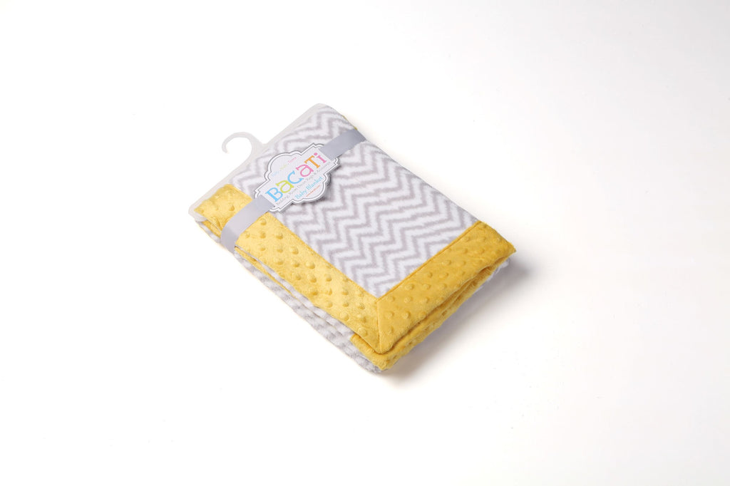 Embroidered Plush Blanket, Elephants Mint/Yellow/Grey with Multiple Options - Bacati - Embroidered Plush Blanket - Bacati