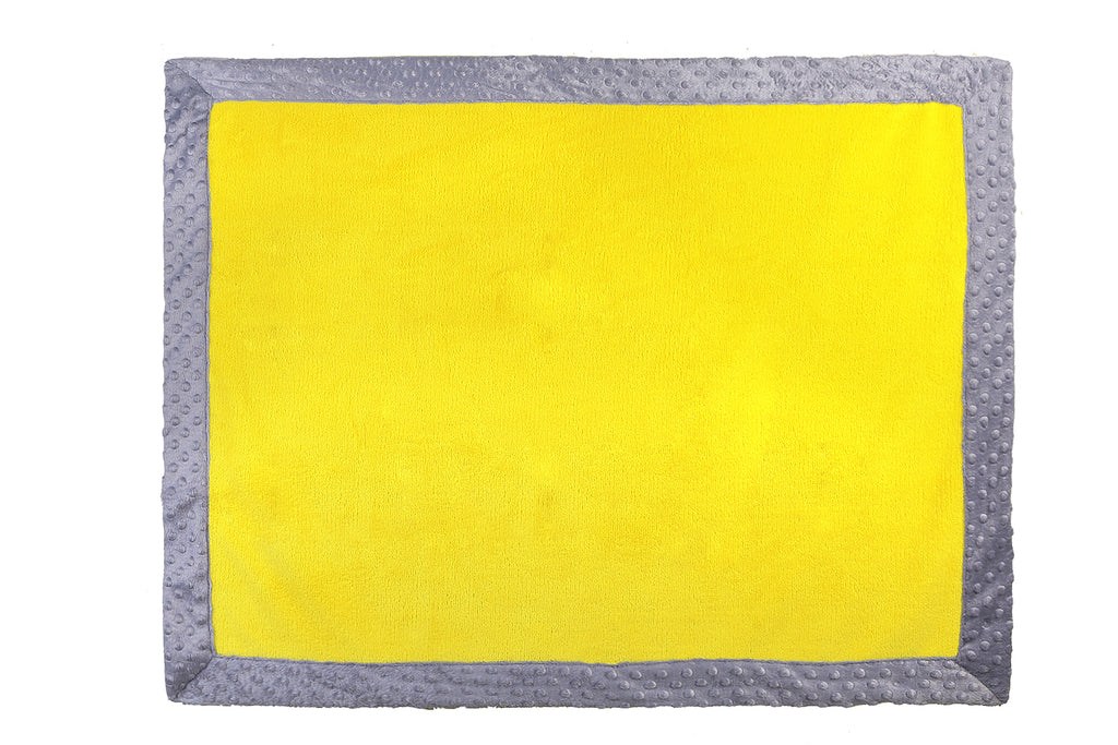 Embroidered Plush Blanket, Elephants Mint/Yellow/Grey with Multiple Options - Bacati - Embroidered Plush Blanket - Bacati