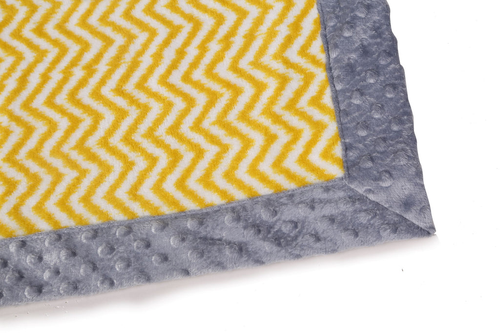 Embroidered Plush Blanket, Elephants Mint/Yellow/Grey with Multiple Options - Bacati - Embroidered Plush Blanket - Bacati