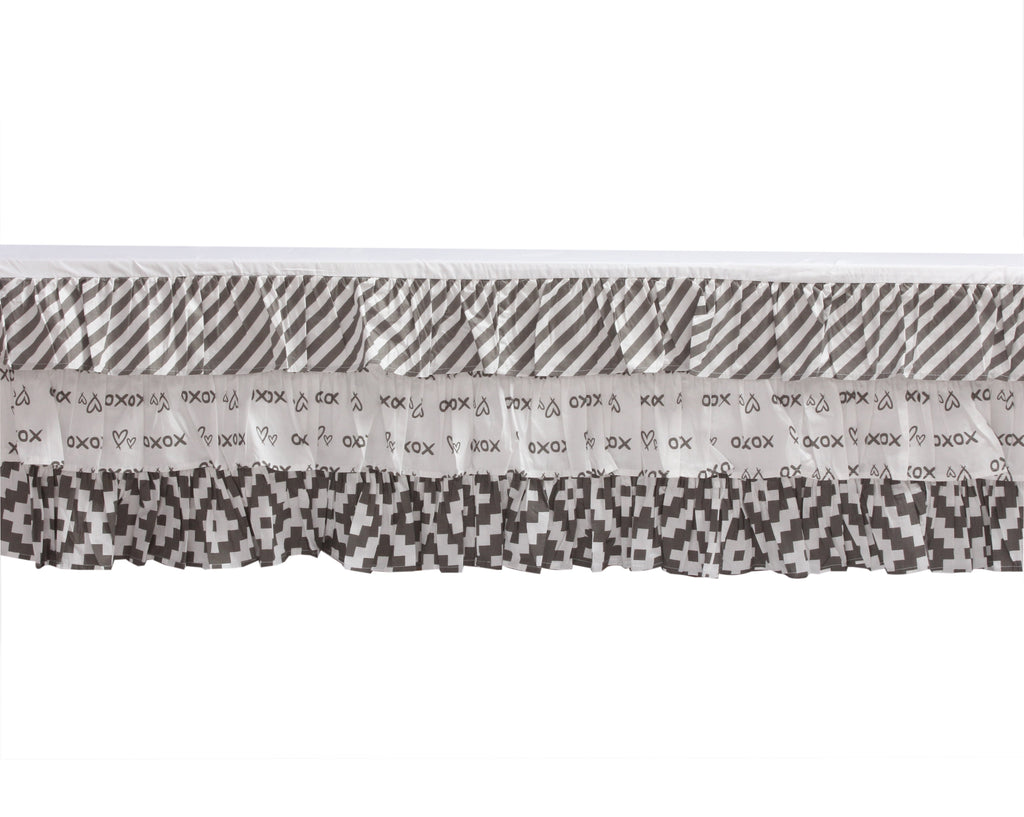 Love Aztec Grey/Mint Neutral Crib Bedding Set - Bacati - Crib Bedding Set - Bacati