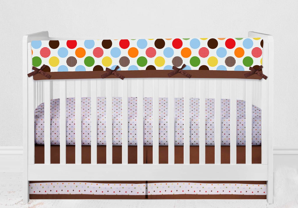 Baby & Me Giraffe Orange/Green/Blue/Red/Brown Neutral Crib Bedding Set - Bacati - Crib Bedding Set - Bacati