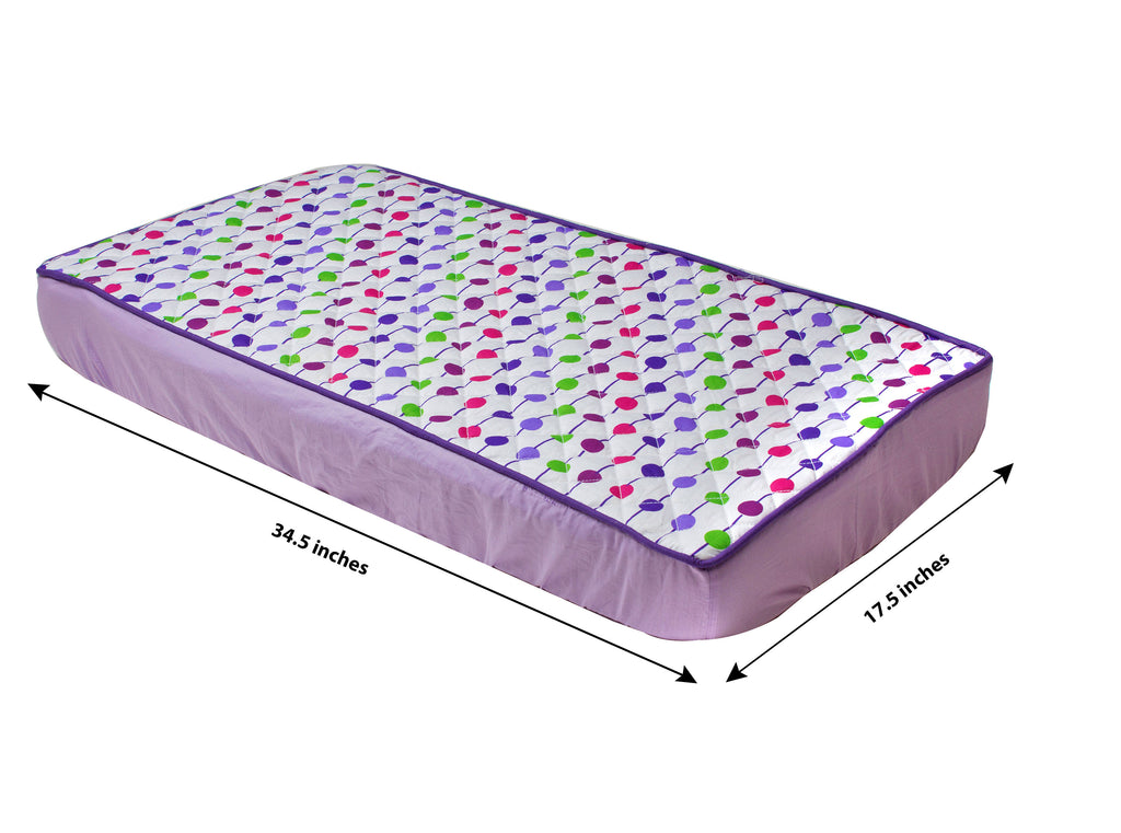 Botanical Purple/Lilac/Green/Plum Girls Quilted Changing Pad Cover - Bacati - Changing pad cover - Bacati