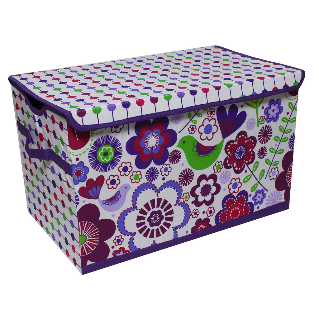 Bacati - Botanical, Girls Nursery Kids Storage. Purple/Lilac/Green/Plum - Bacati - Nursery/Kids Storage - Bacati