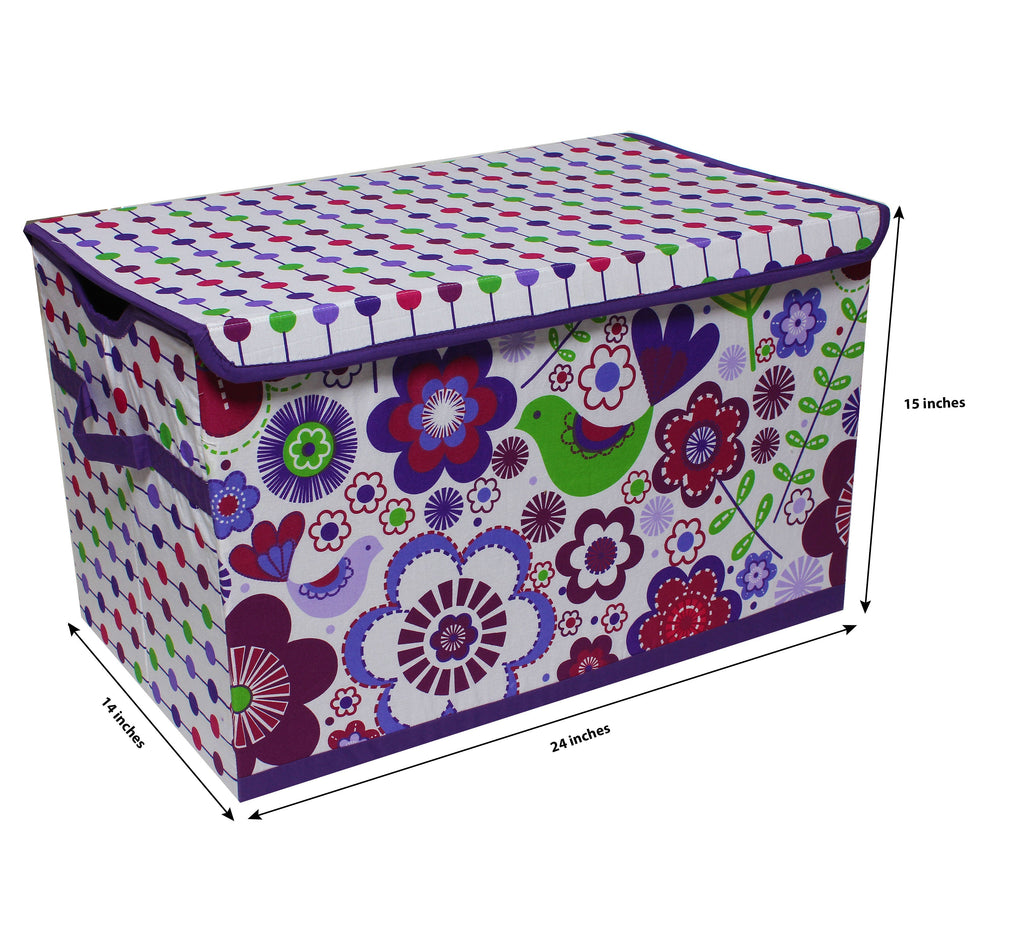 Bacati - Botanical, Girls Nursery Kids Storage. Purple/Lilac/Green/Plum - Bacati - Nursery/Kids Storage - Bacati