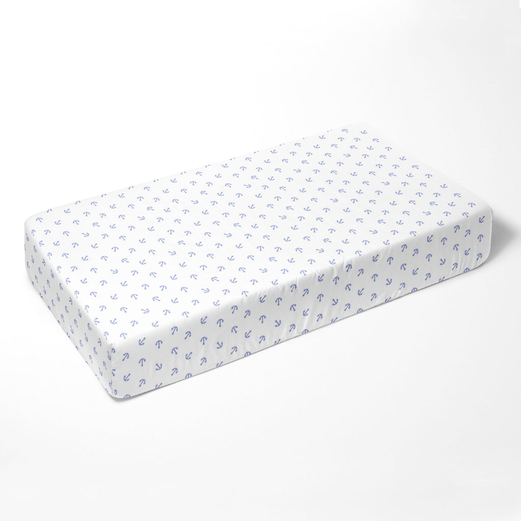 Little Sailor Anchor Blue/Navy Boys Crib Bedding Set - Bacati - Crib Bedding Set - Bacati