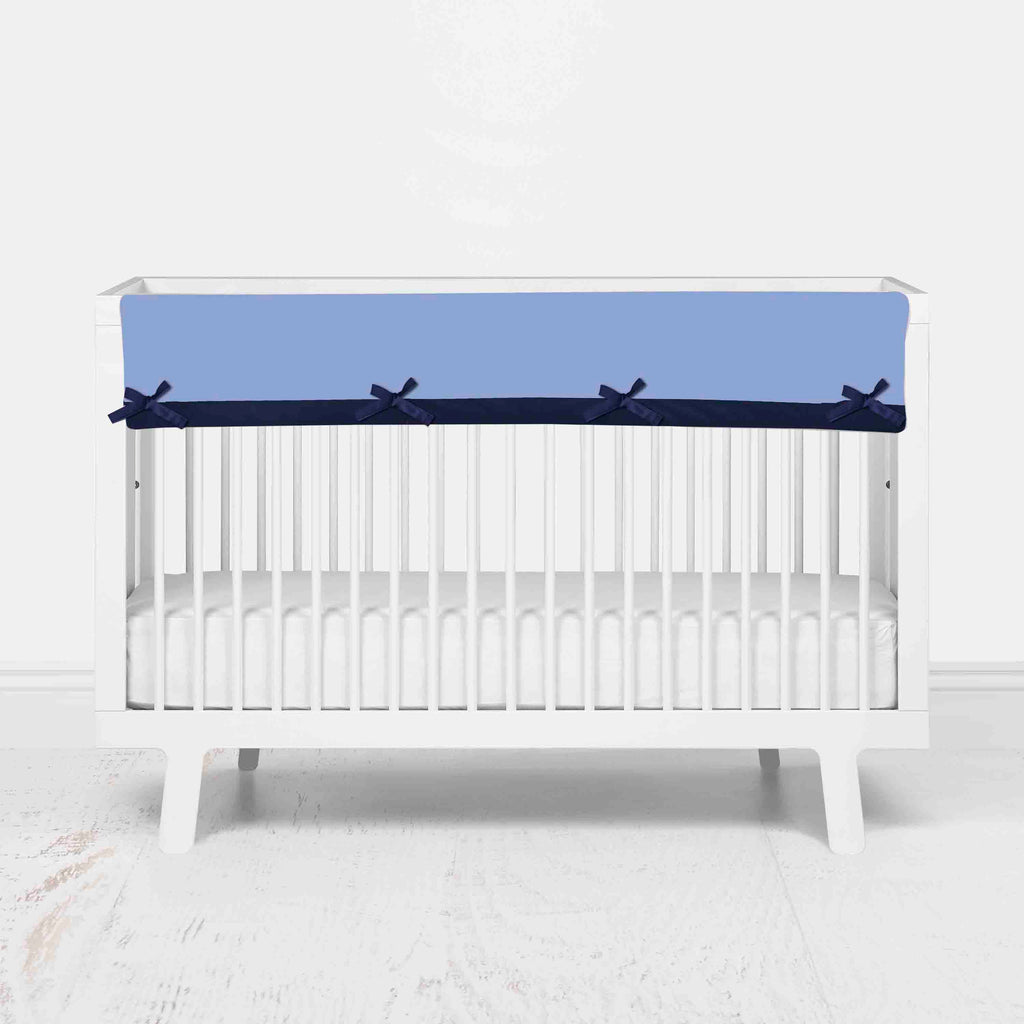 Bacati - Long/Small Crib Rail Guard Covers Cotton Transportation - Bacati - Crib Rail Guard - Bacati